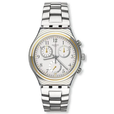 Swatch Swatch Ycs586g Irony Silver Dial Stainless Steel Chronograph