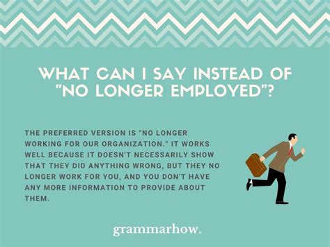 Better Ways To Say No Longer Employed