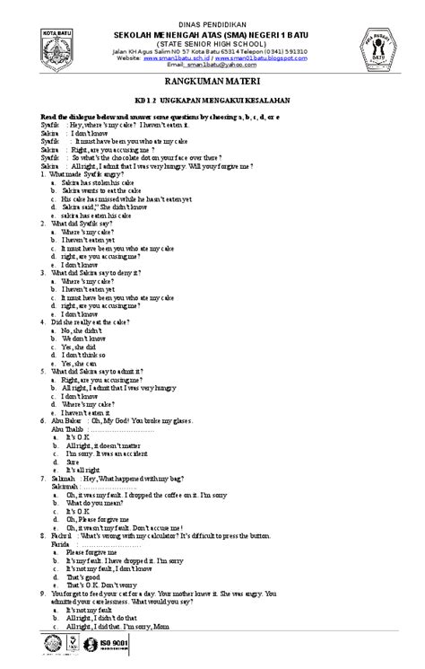 Soal dan pembahasan bahasa inggris paket 3. (DOC) Kumpulan Soal Bahasa Inggris untuk SMA kelas XII ...