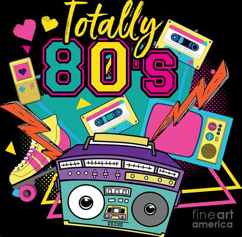 Like Totally 80s Retro Vintage 1980s Party T Digital Art By Haselshirt