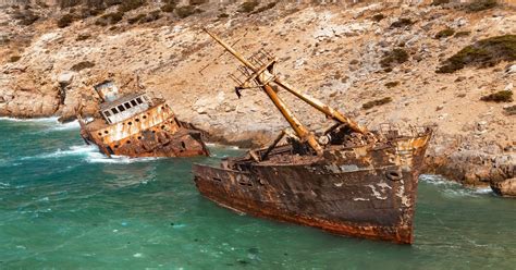 The Partially Submerged Shipwreck Of The Olympia Submechanophobia