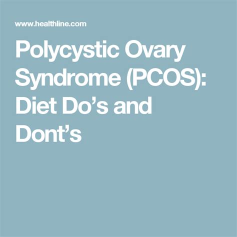 Polycystic Ovary Syndrome Pcos Diet Dos And Donts Polycystic