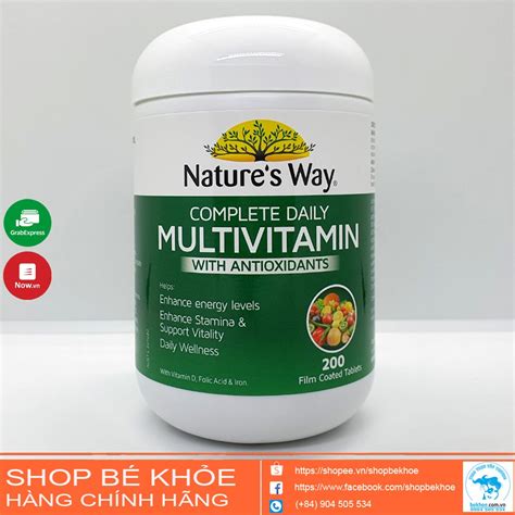 Viên Uống Vitamin Tổng Hợp Tảo Biển Multivitamin Natures Way 200v
