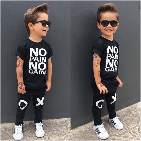2pcs 2017 New Fashion Summer Toddler Kids Infant Baby Boy T Shirt Tops
