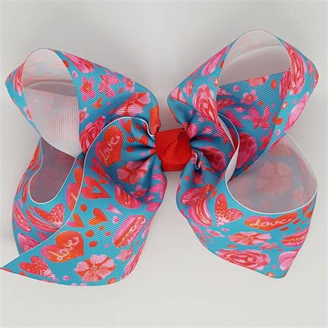 8 Inch Boutique Bow Hearts Flowers And Macaroons Boutique Bows Bows Hair Bows