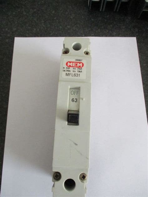 Mem Mfl631 63 Amp Single Pole Mccb Circuit Breaker