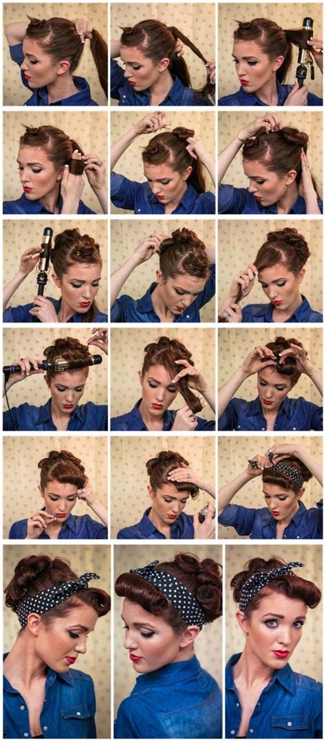 How To Rock A 50s Hair Tutorial With A 3 Color Ribbon Lei