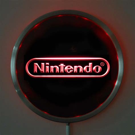 Rs E0021 Nintendo Led Neon Light Round Signss 25cm 10 Inch Bar Signs