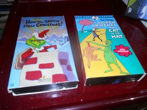 Vintage Dr Seuss Vhs The Grinch Grinches The Cat In The Hat Grinch