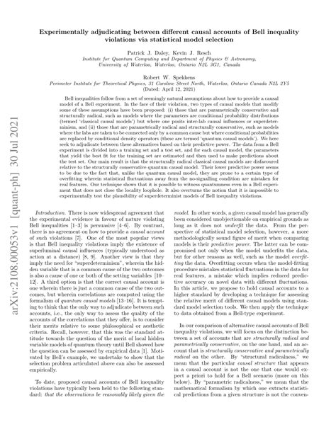 PDF Experimentally Adjudicating Between Different Causal Accounts Of