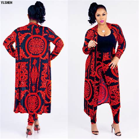 deux pièces ensemble imprimer robes africaines pour les femmes dashiki grande taille vêtements