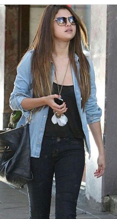 Pin By Megan Deangelis On Selena Gomez Fashion Denim Jacket Denim Vest