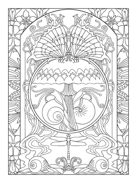 Art Nouveau Animal Designs Coloring Book Designs Coloring Books