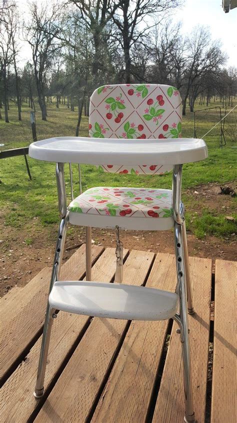Vintage Cosco High Chair Chrome And White Vintage High Chair Etsy