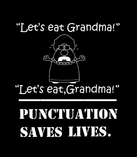 Lets Eat Grandma Punctuation Saves Lives Funny Classroom Wall Decal