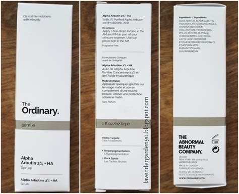 Shop alpha arbutin 2% + ha by the ordinary at cult beauty. Carolyn's Lavender Garden: Review of The Ordinary Alpha ...