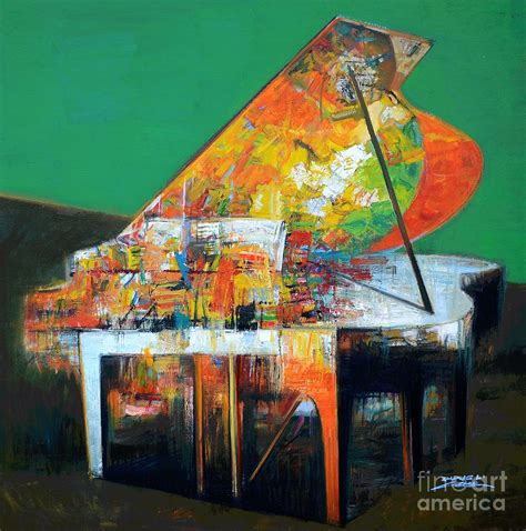 Piano No24 Painting By Zheng Li Fine Art America