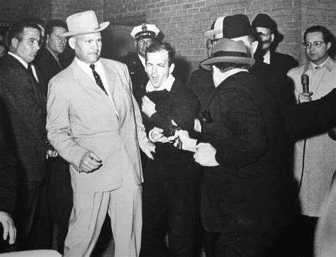 Lee Harvey Oswald The Assassin Of John F Kennedy Being Shot By Jack