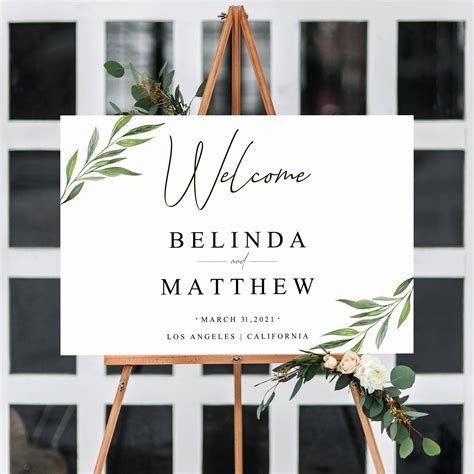10 Sizes Wedding Welcome Sign Template • Printable Welcome Sign