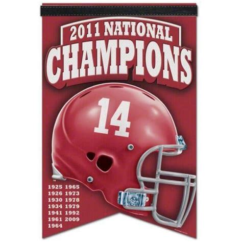 Alabama Crimson Tide 2011 National Champions Banner 17 X 26 Nwt Ncaa