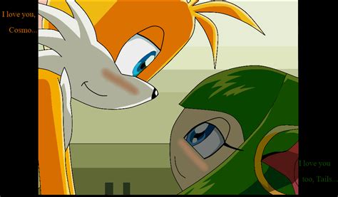 After coming back to life from the events of tails grows again, cosmo would like to have a small. Image - Tails and cosmo in love by 0killerx-d4ls6b6.png ...
