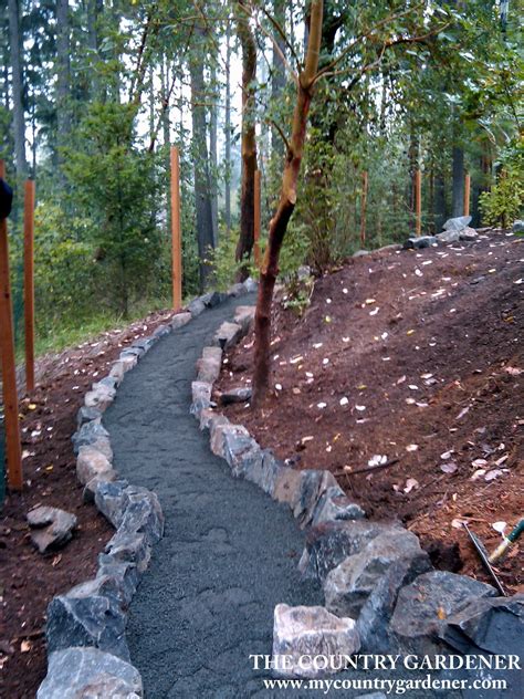 Rock Lined Path Around The Property