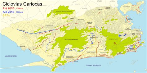 Map Of Rio De Janeiro Bike Paths Bike Routes Bike Stations
