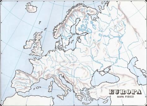 Mapa De Europa Político Físico Y Mudo Para Imprimir A4 Y Estudiar