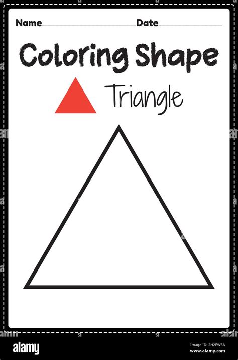 Triangle Coloring Page For Preschool Kindergarten And Montessori Kids To