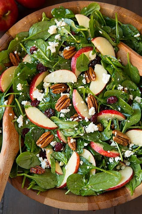 Whether you prefer apple cranberry salad or apple walnut salad, we rounded up 16 apple salad recipes bursting with fall flavor. Apple Pecan Feta Spinach Salad with Maple Cider ...