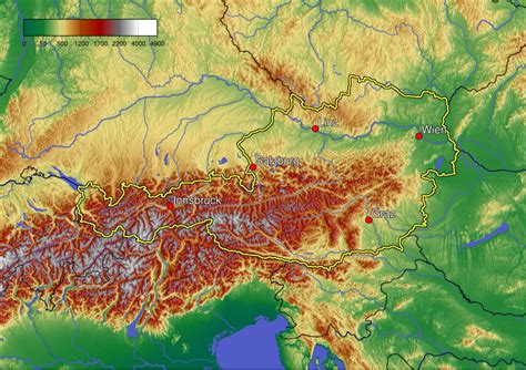 Map Of Austria Topographic Map Online Maps And