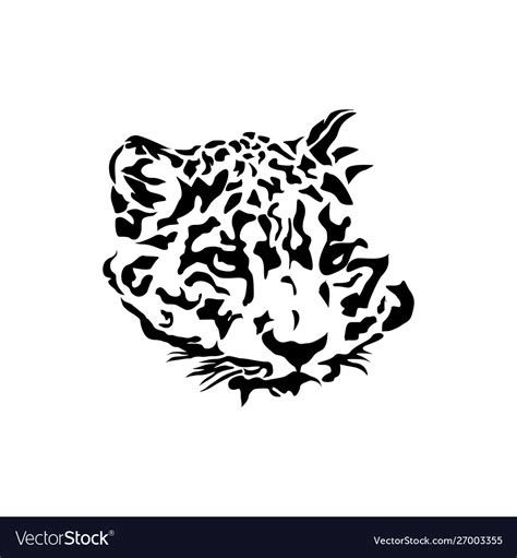 Leopard Head Stencil