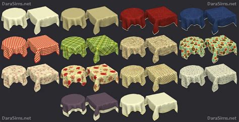 Tablecloth Set For The Sims 4
