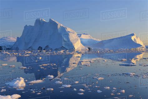 Iceberg Disko Bay Jakobshavn Glacier Ilulissat Greenland Stock