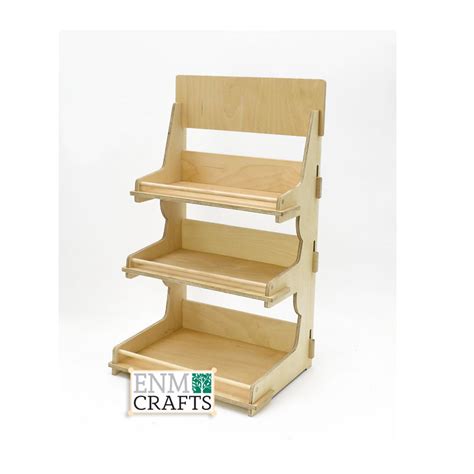 Wooden Retail Displays Craft Show Display 3 Tier Wooden Table Top