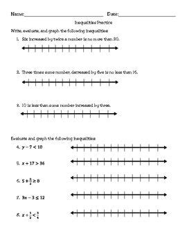 This free worksheet contains 10 assignments each with 24 questions with answers. Solving And Graphing Linear Inequalities Worksheet Answer ...
