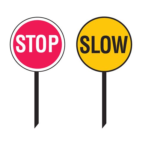 Stop Sign Slow Sign Paddle 450mm Seton Australia