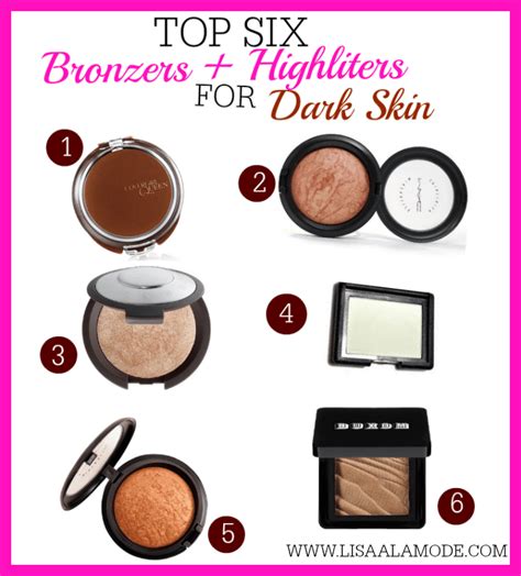 Top Bronzers And Highlighters For Dark Skin