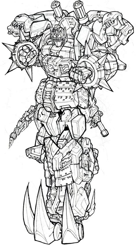 Grimlock By Blitz Wing On Deviantart Coloring Pages