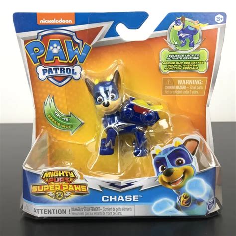 Paw Patrol Mighty Pups Super Paws Chase Figure New Eur 1435