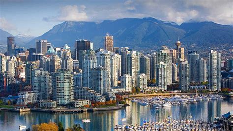 Body Of Water Next To Buildings Digital Wallpaper Vancouver Canada