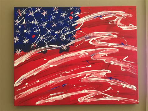 American Flag Canvas Wall Art Painting By Dreamercreations On Etsy