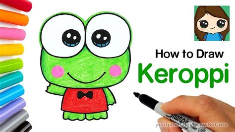 How To Draw A Cute Frog Sanrio Keroppi Youtube