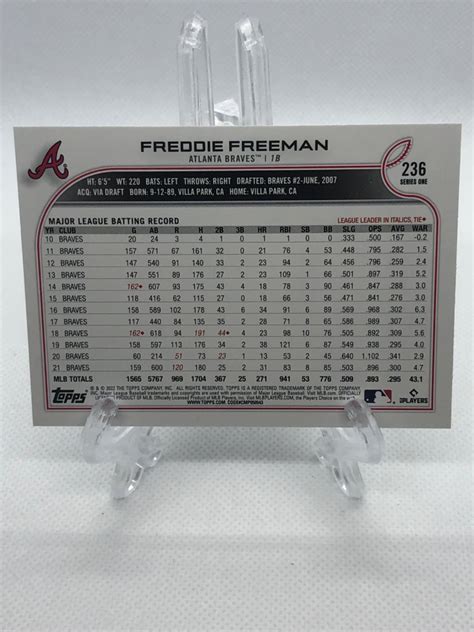 Freddie Freeman 236 Prices 2022 Topps Baseball Cards
