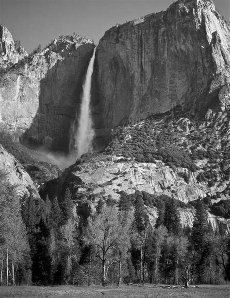 Yosemite Falls In Black And White Photograph By Robert Saccomanno