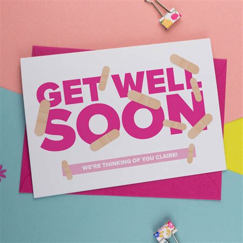 Personalised Get Well Soon Card By A Is For Alphabet