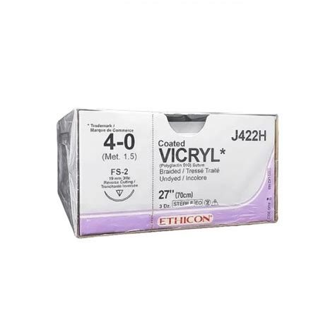 Jj496h Ethicon Vicryl 4 0 19mm 45cm Suture Box36