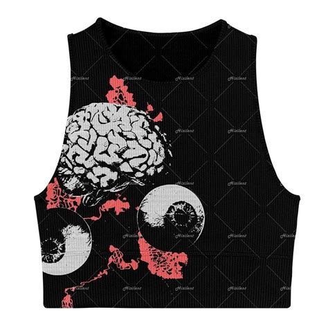 Crop Top Knitted Graphics Printed Kawaii Grunge Tank Tops Sleeveless
