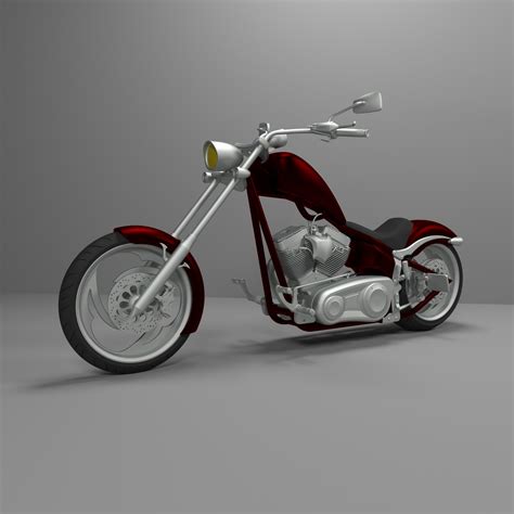 Big Dog K9 Chopper Motorcycle 3d Model For Printingstl File Ready For