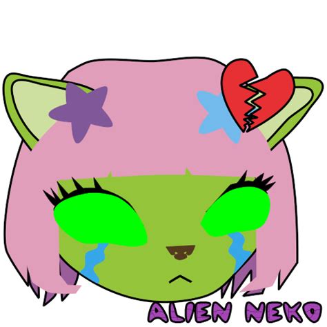 Alien Neko Free Emojistickerssmileysemoticons For Line Image